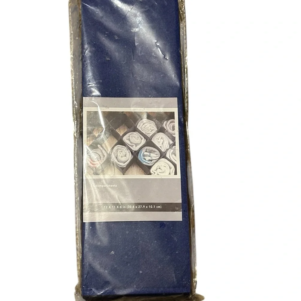 Essentials Blue Felt Drawer Organizer